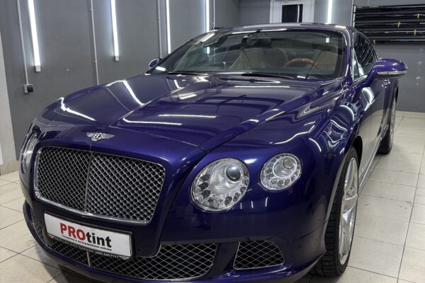 Бронь лобового стекла, полировка, керамика Bentley Continental — плёнка NAR Windshield, GlissPro Platinum — Оклейка лобовых стёкол, фото 8 | ProTint СПб